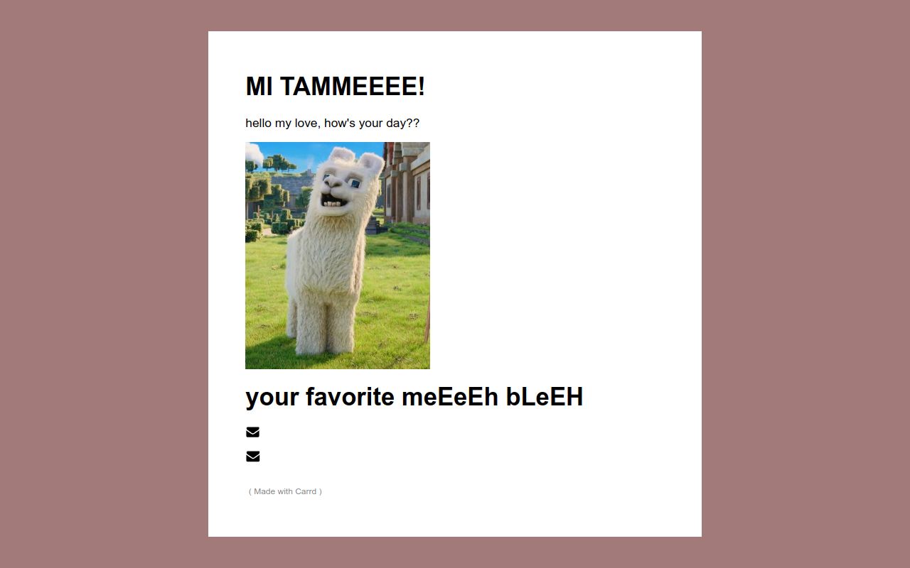 Carrd profile picture for @tamme